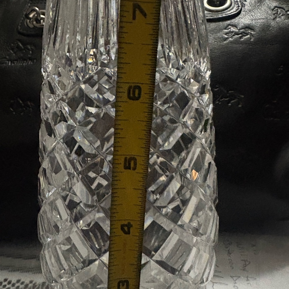 Waterford glass vase 7” tall - Picture 8 of 8